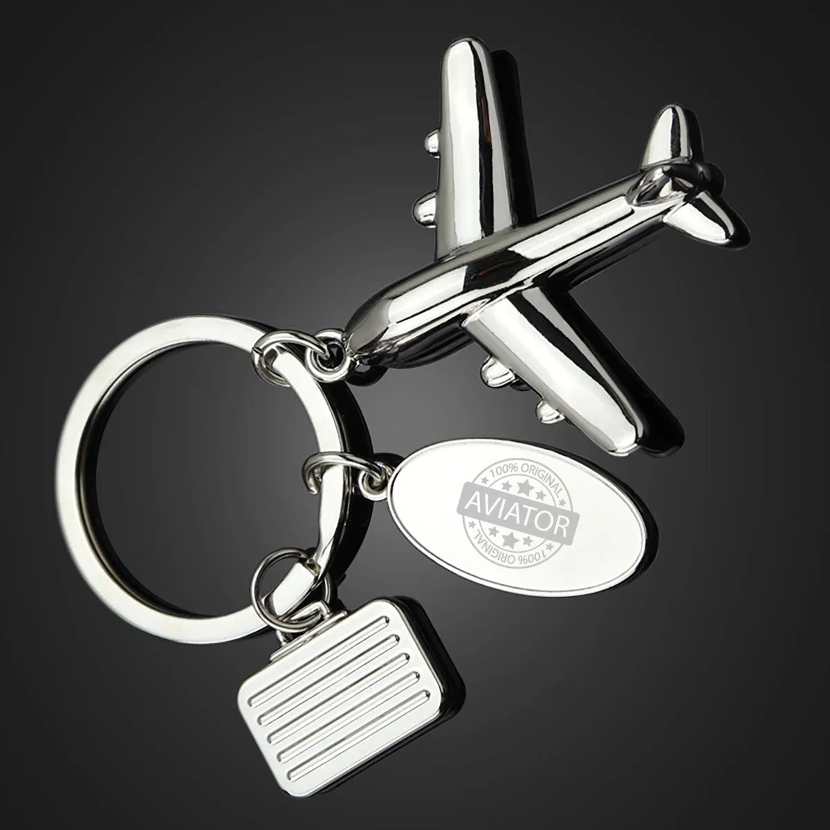0 Original Aviator Designed Suitcase Airplane Key Chains