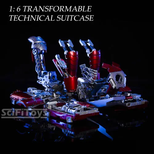 1:6 Iron Man 2 - Tony Stark Custom Mark V 5 Transformable Technical Suitcase Diorama