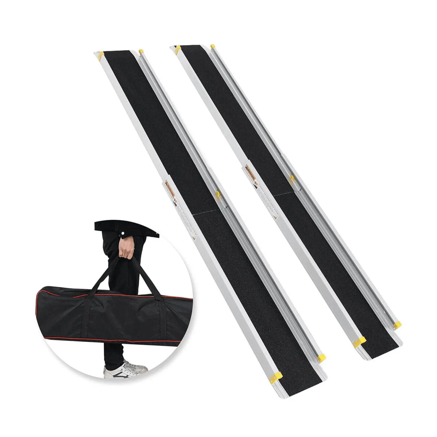 3-5 FT Non Skid Aluminum Portable Wheelchair Ramp