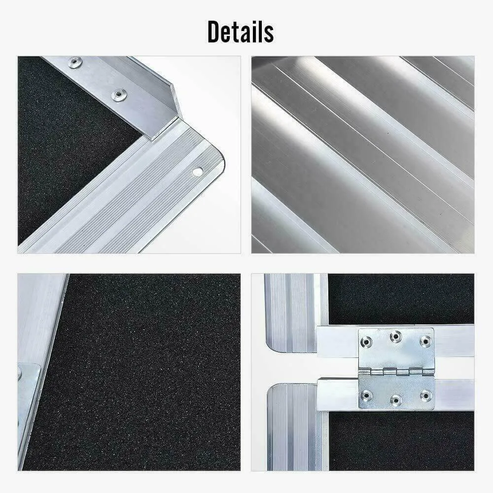 3-5 FT Non Skid Aluminum Portable Wheelchair Ramp