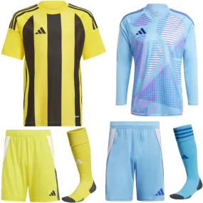 ADIDAS STRIPED 24 PREMIUM KIT BUNDLE YELLOW BLACK