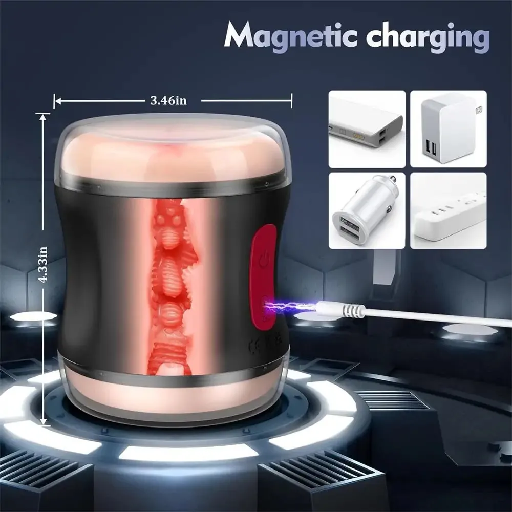 Automatic Male Masturbator for Shaft Penis Training Vibrator