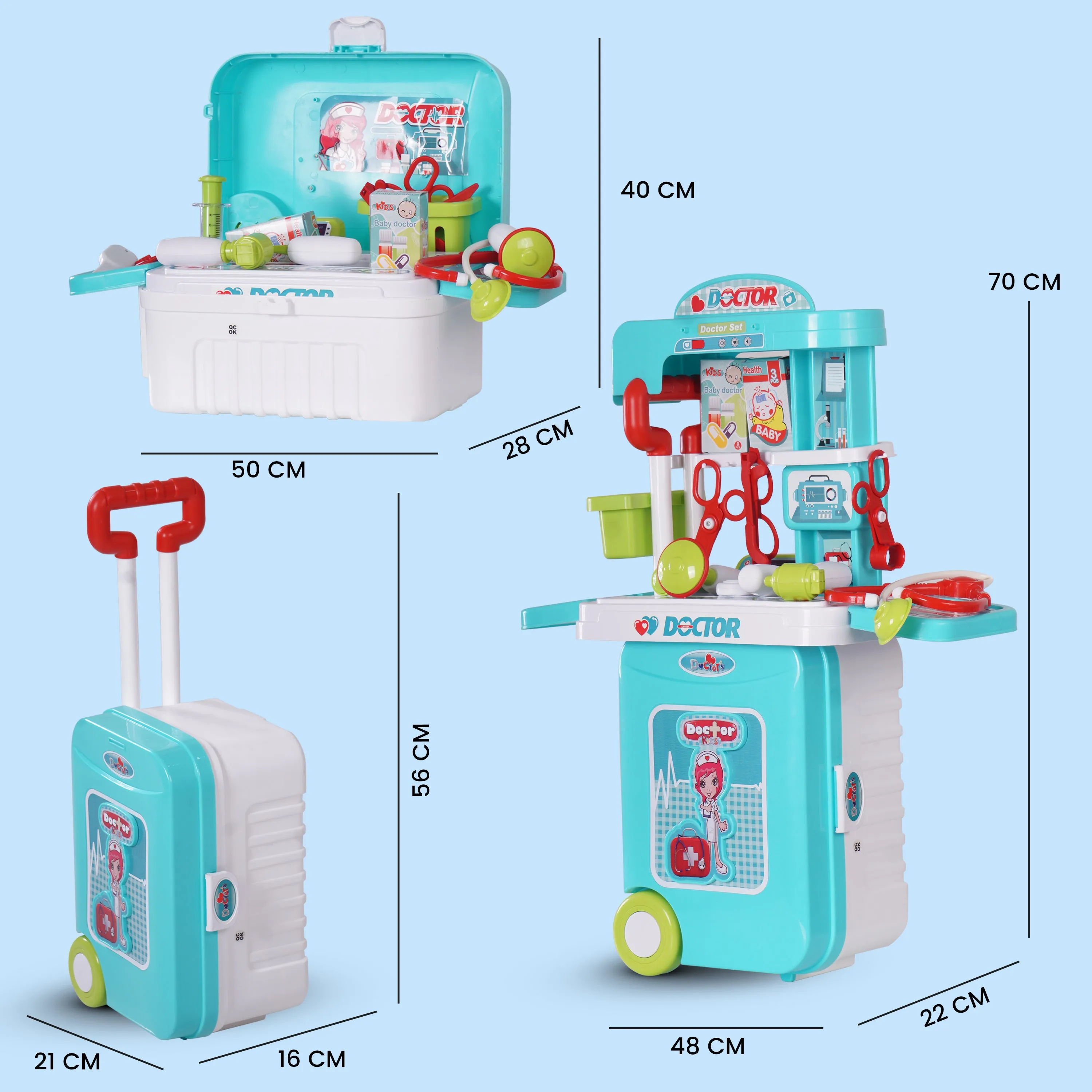 Baybee Doctor Play Set with Suitcase & Portable Pretend Play,Little Doctor Set Toys for Kids