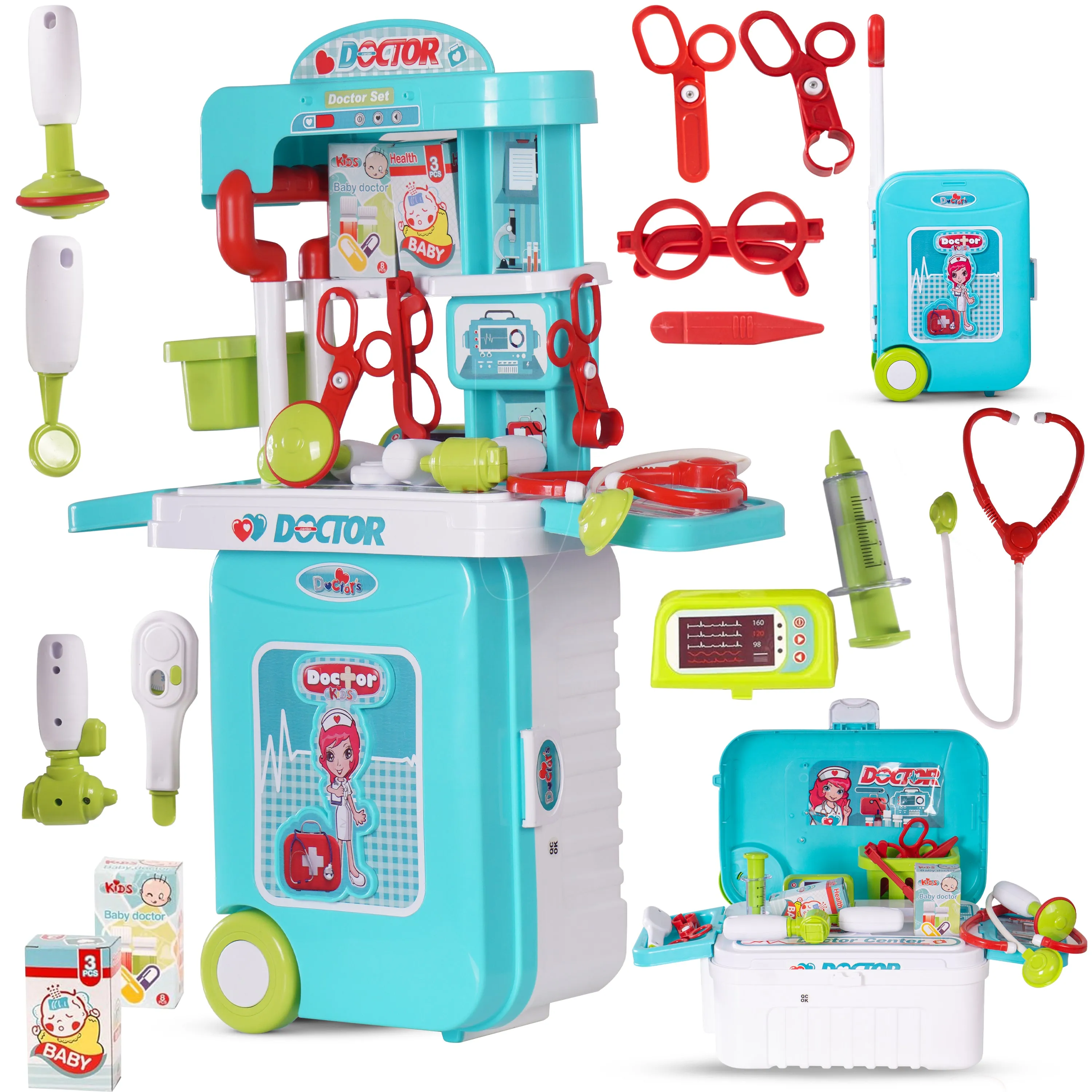 Baybee Doctor Play Set with Suitcase & Portable Pretend Play,Little Doctor Set Toys for Kids
