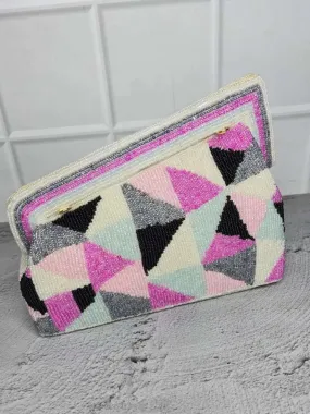 Beaded Designer Flap Clutch Bag