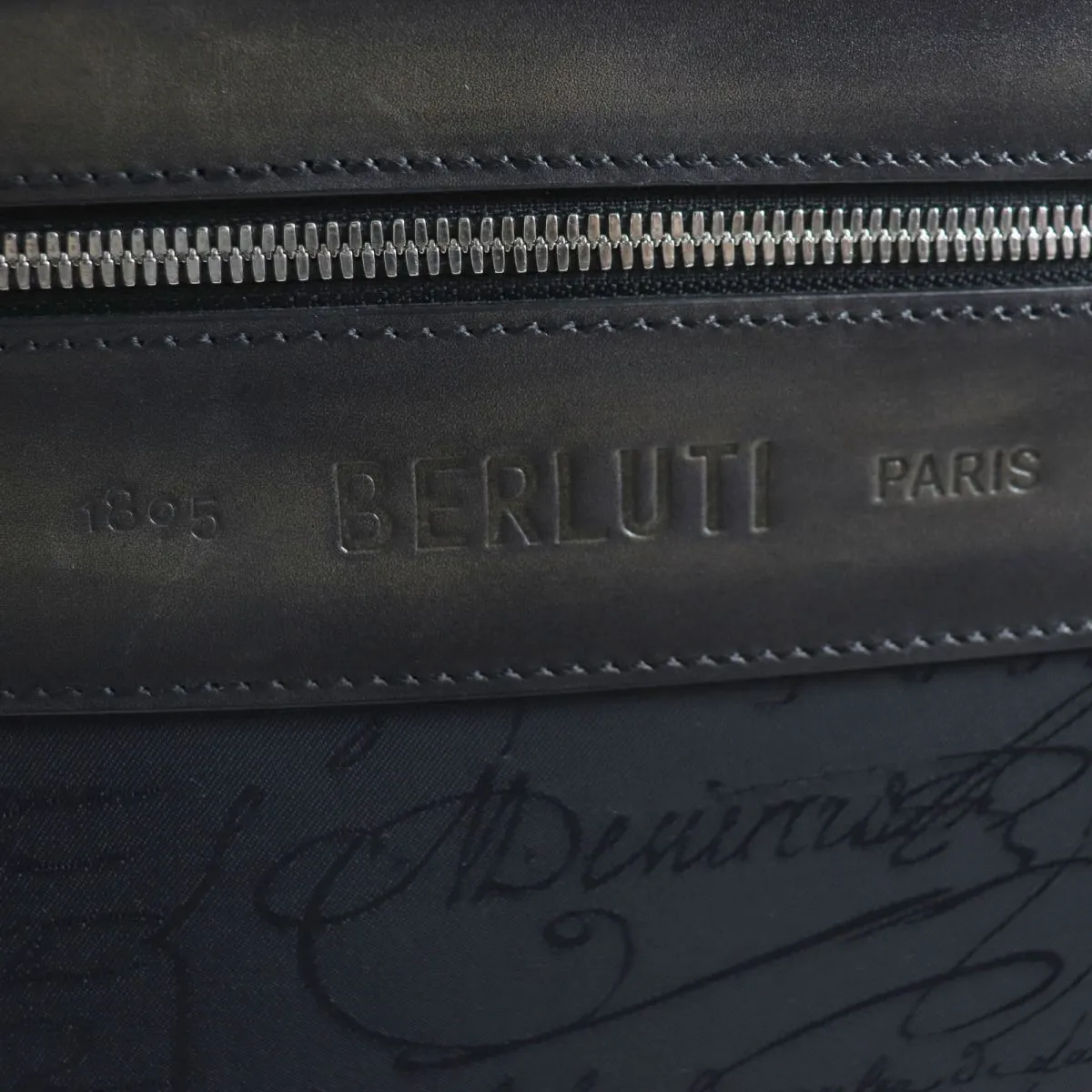 Berluti Formula 1004 Calligraphy Nylon Leather Suitcase