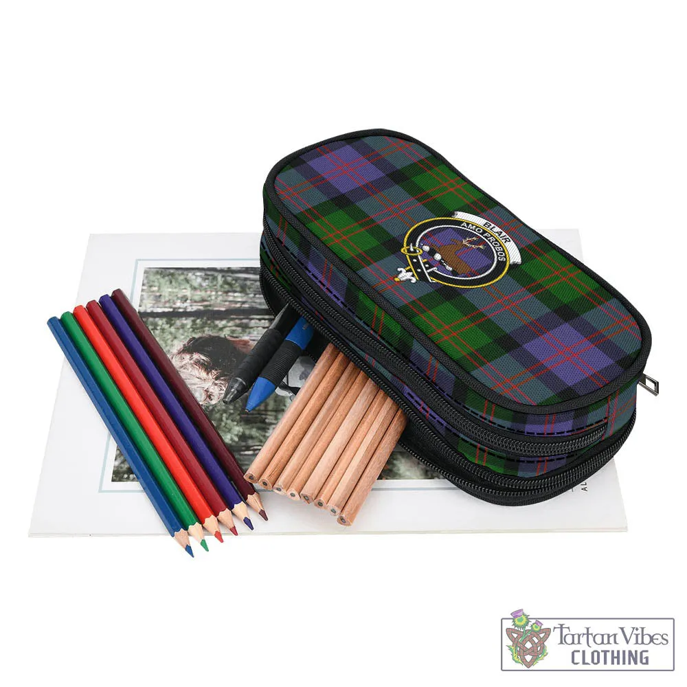Blair Modern Tartan Pen and Pencil Case with Family Crest