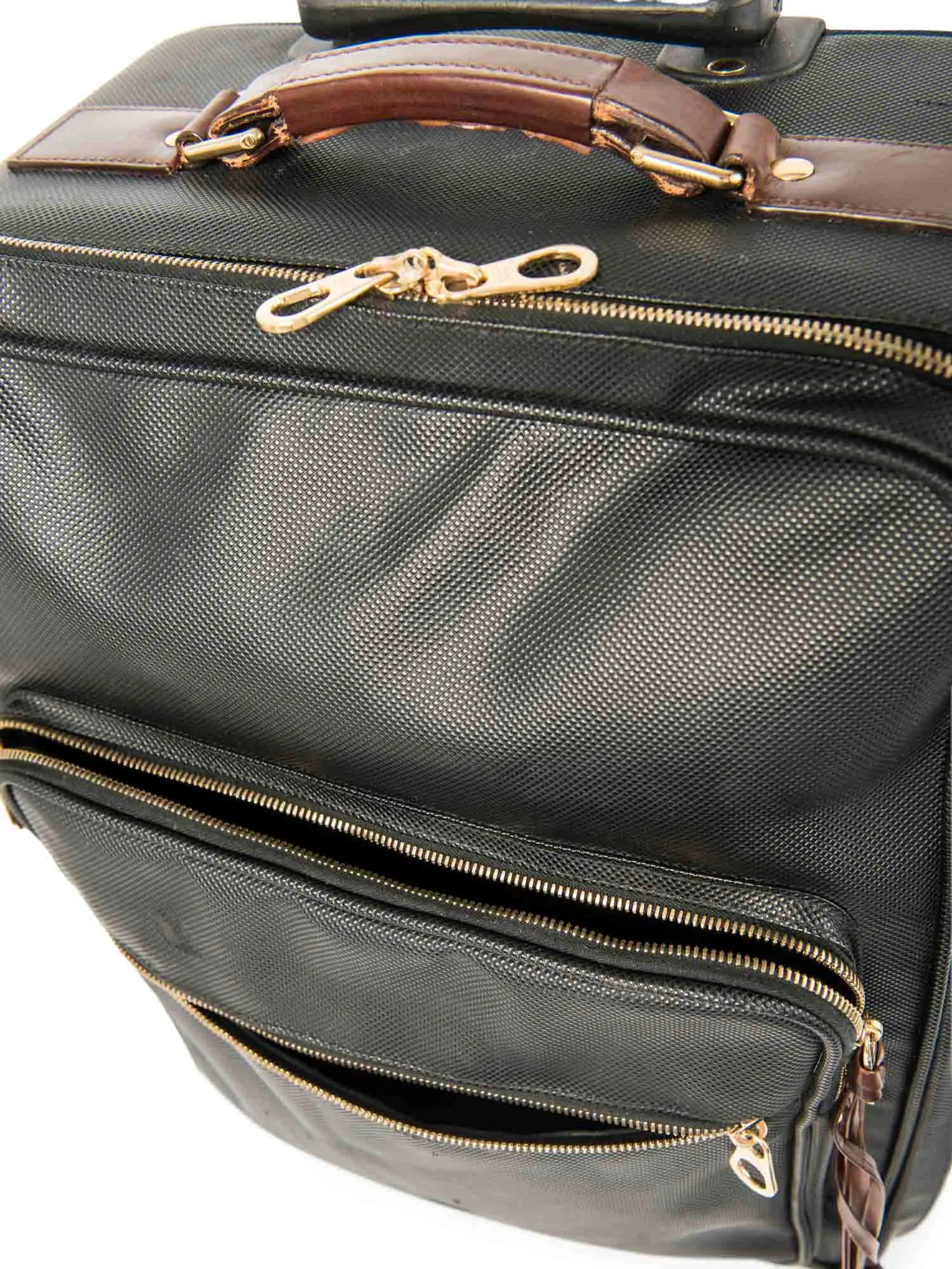 Bottega Veneta Carry-On Suitcase Black Brown