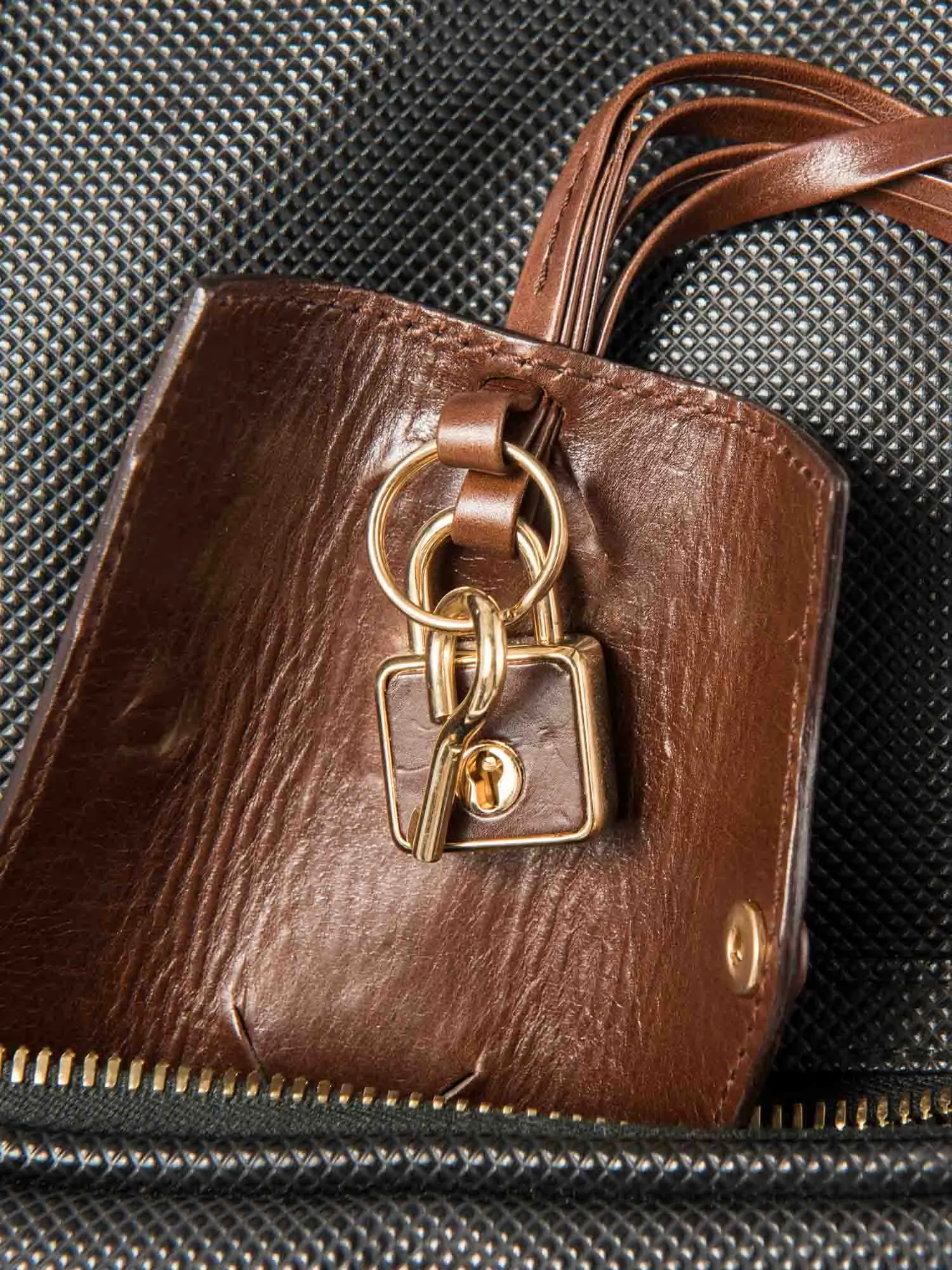 Bottega Veneta Carry-On Suitcase Black Brown