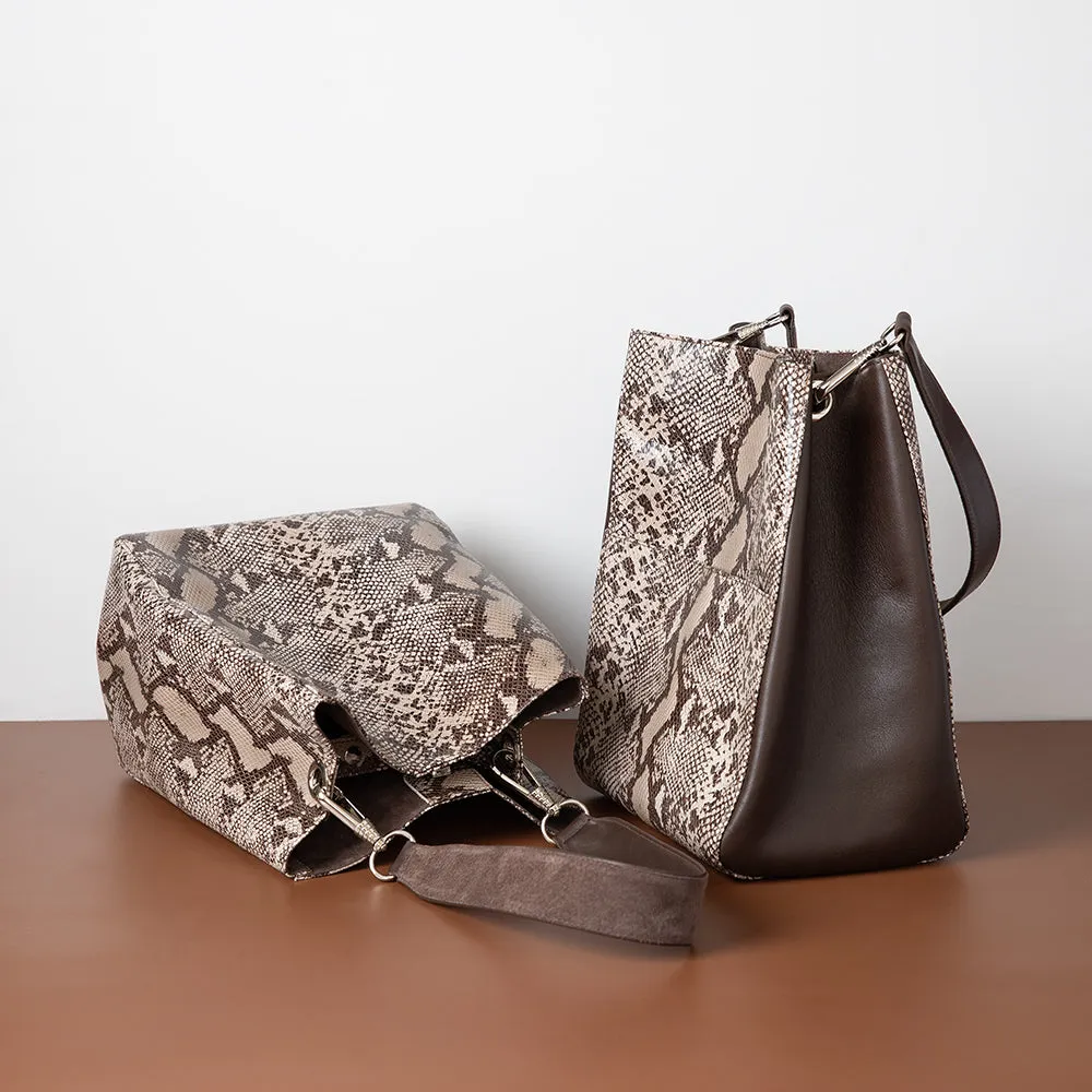 Bucket Bag-Snake print