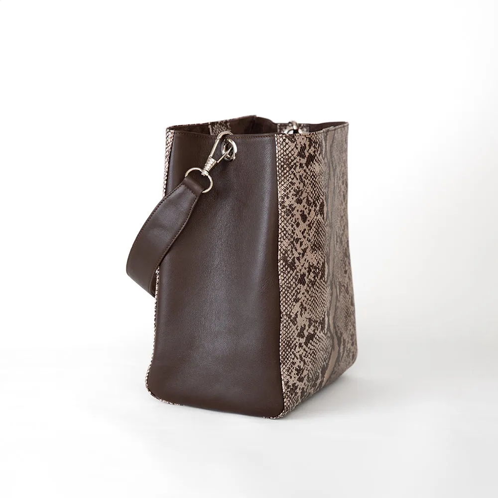 Bucket Bag-Snake print