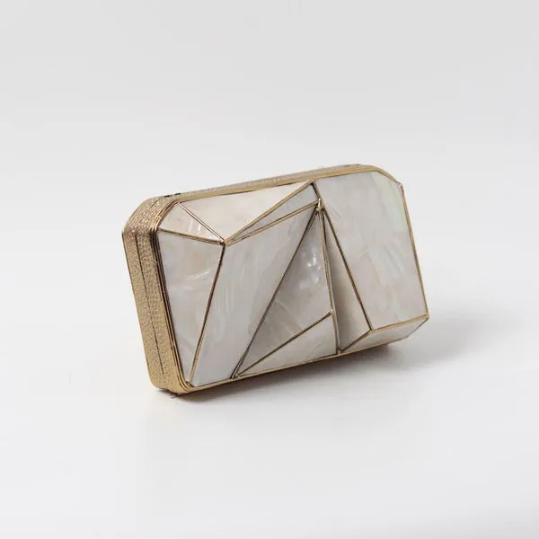 Bushra 3D Mother of Pearl Clutch