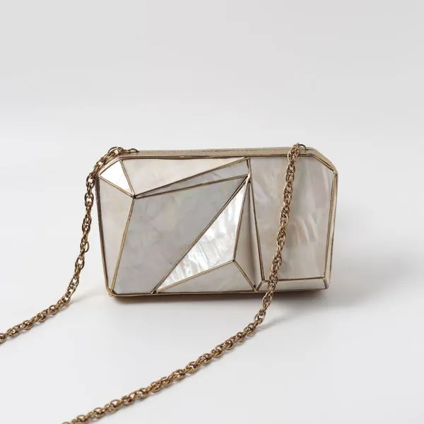 Bushra 3D Mother of Pearl Clutch