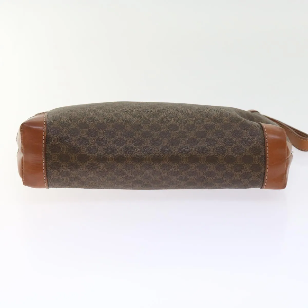 CELINE Macadam Canvas Clutch Bag 2Set Beige Brown Auth bs9341