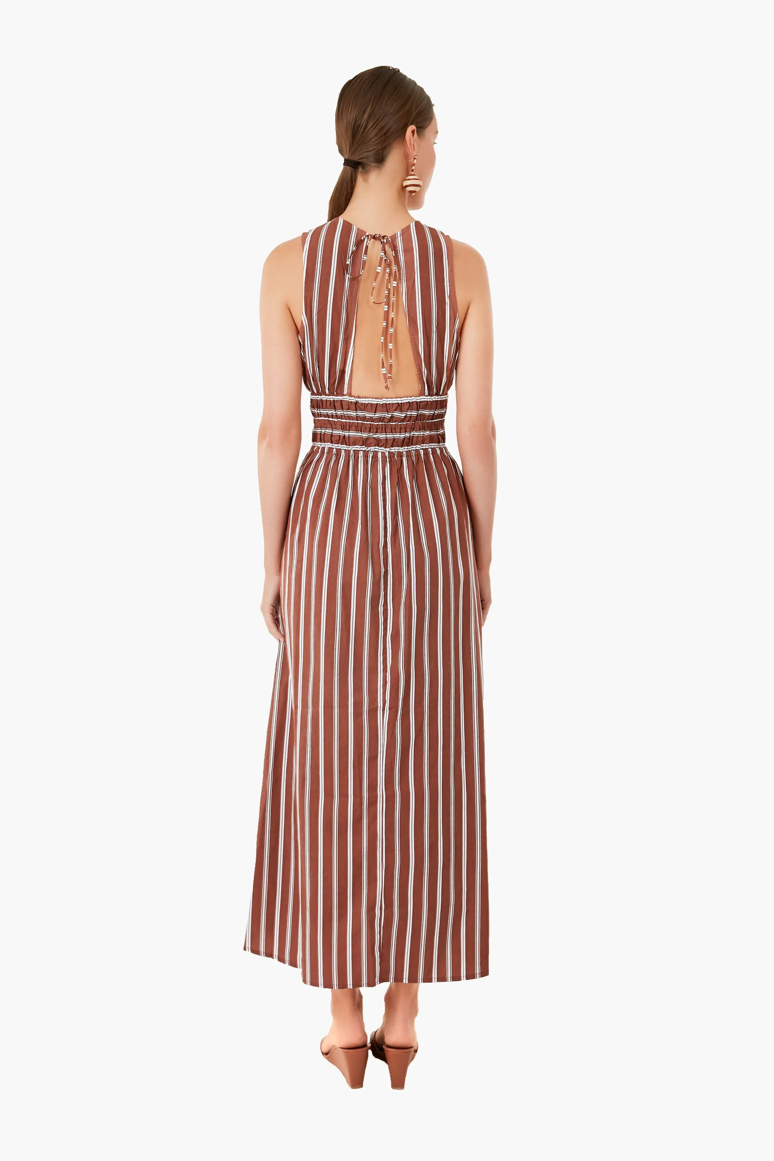 Cinnamon Maya Stripe Jean Midi Dress