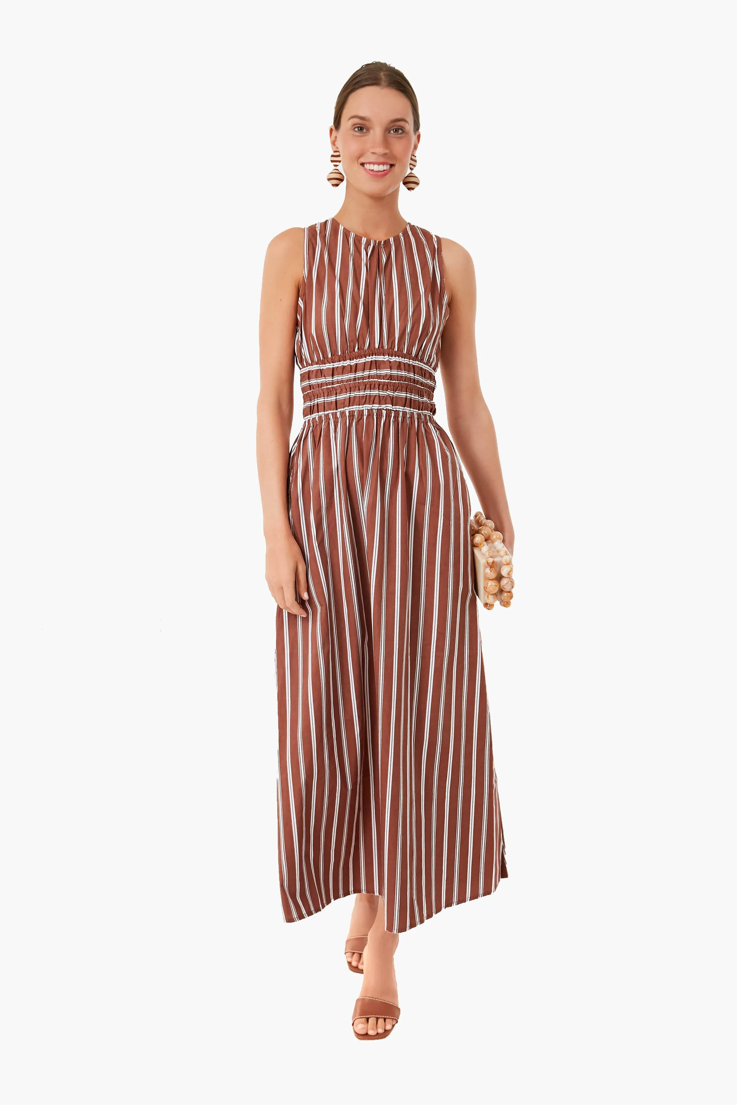 Cinnamon Maya Stripe Jean Midi Dress