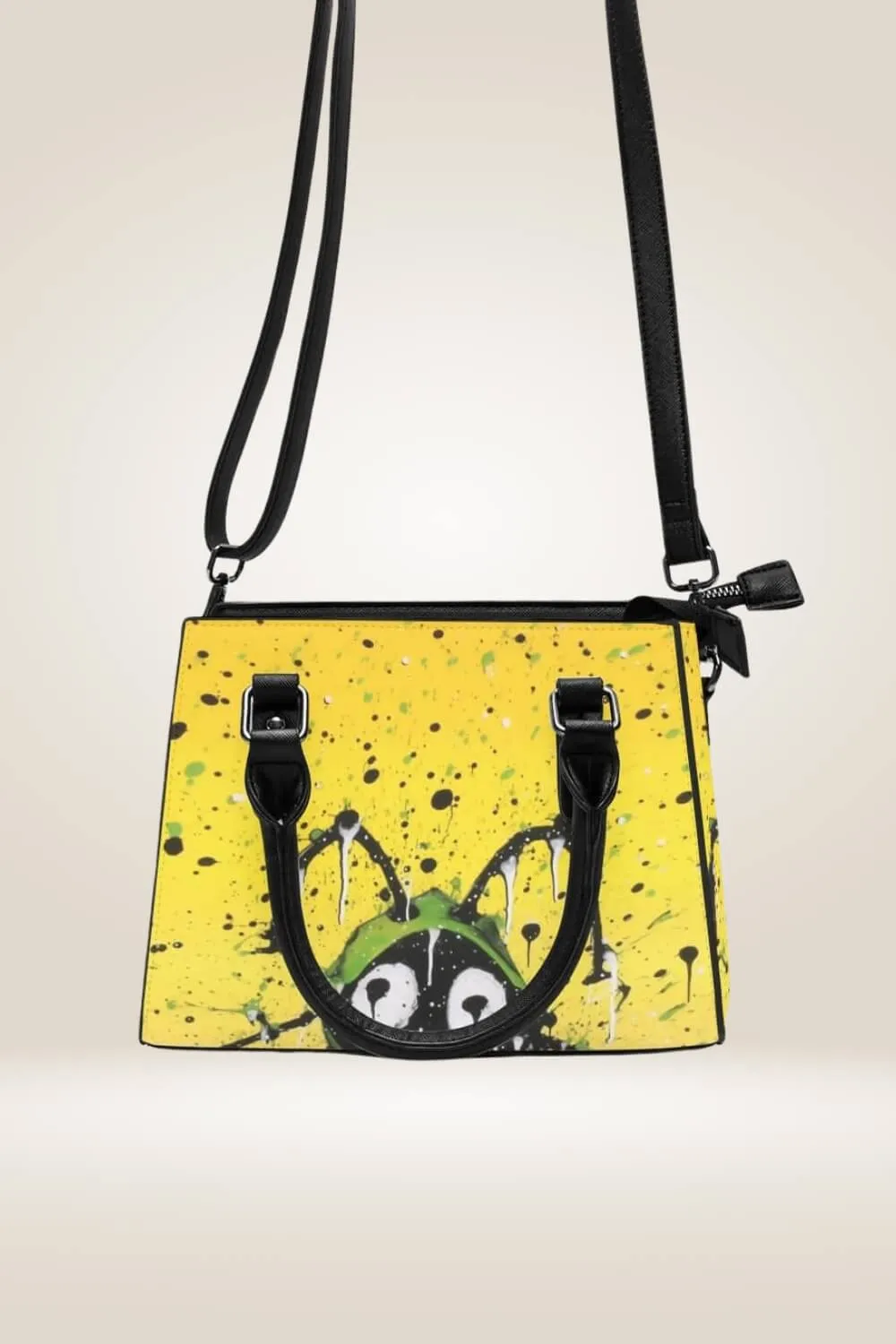 Cute Bug Yellow Satchel Bag