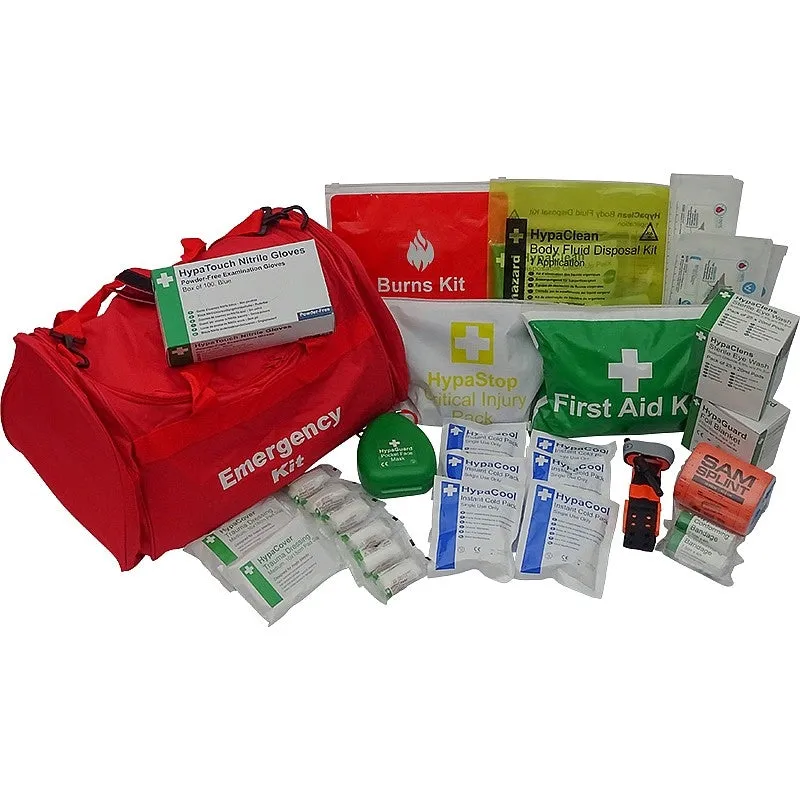 Emergency Trauma Kit in Red Emergency Bag