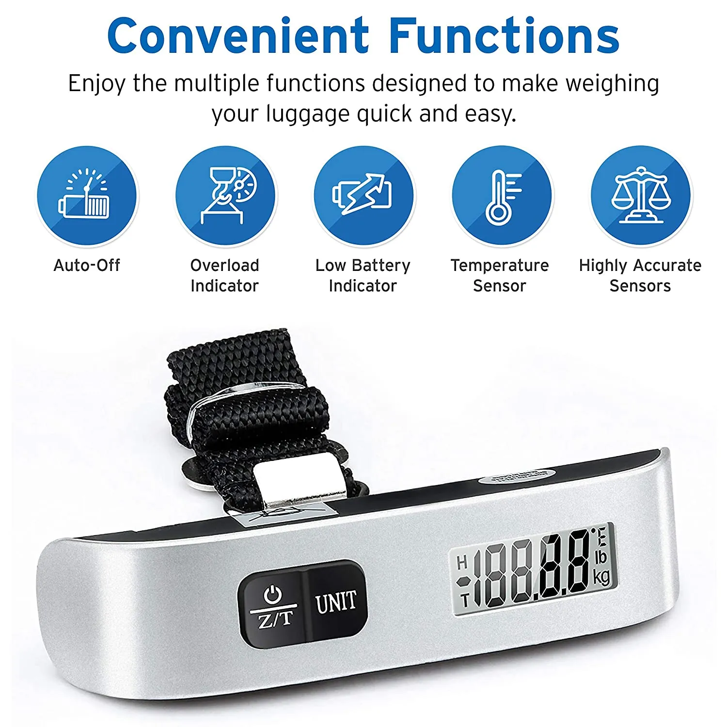 Etekcity Luggage Scale Digital Portable Handheld Suitcase Weight for Travel