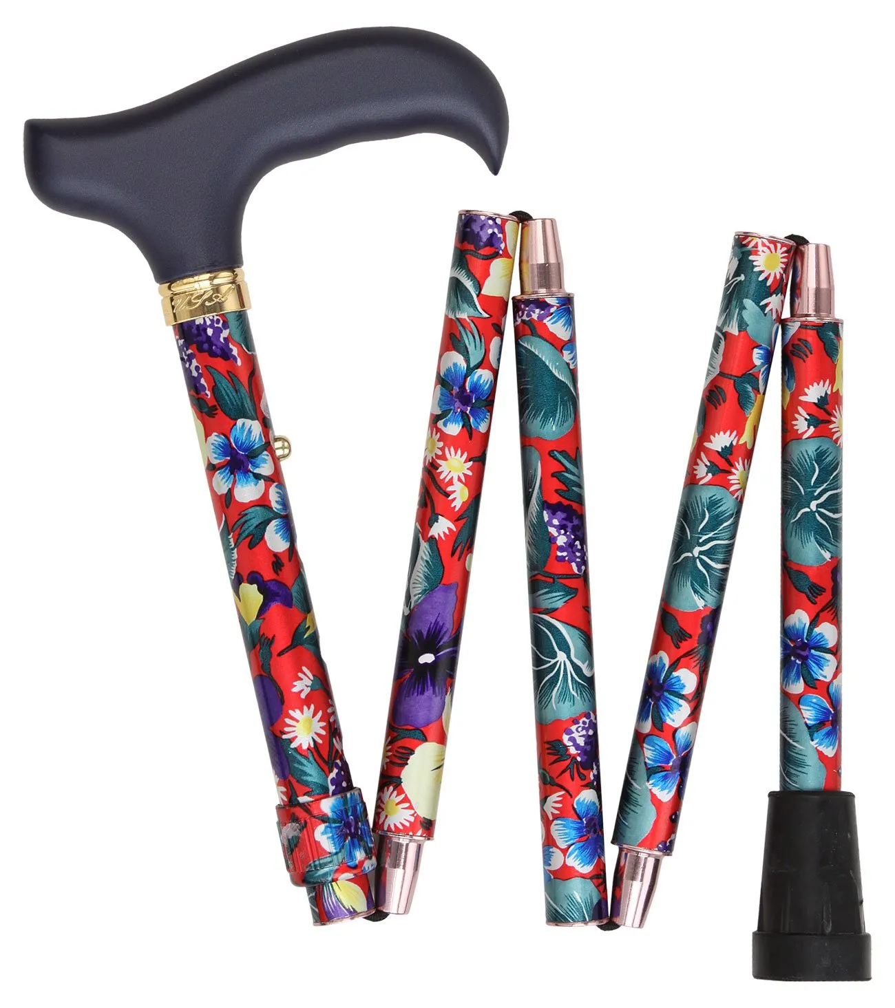 Fiesta Red Mini Compact Folding Cane