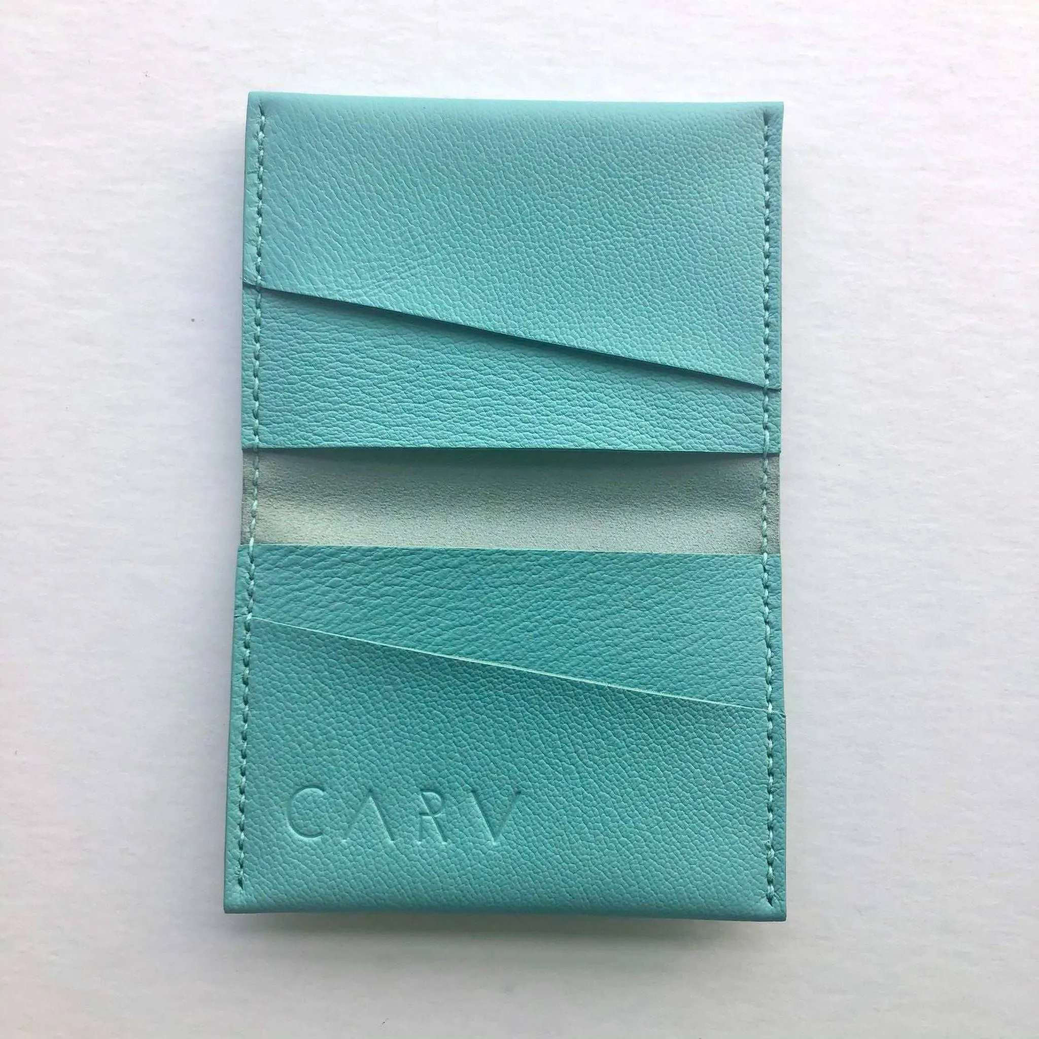 Fold Leather Bifold Card Wallet in Black or Tan