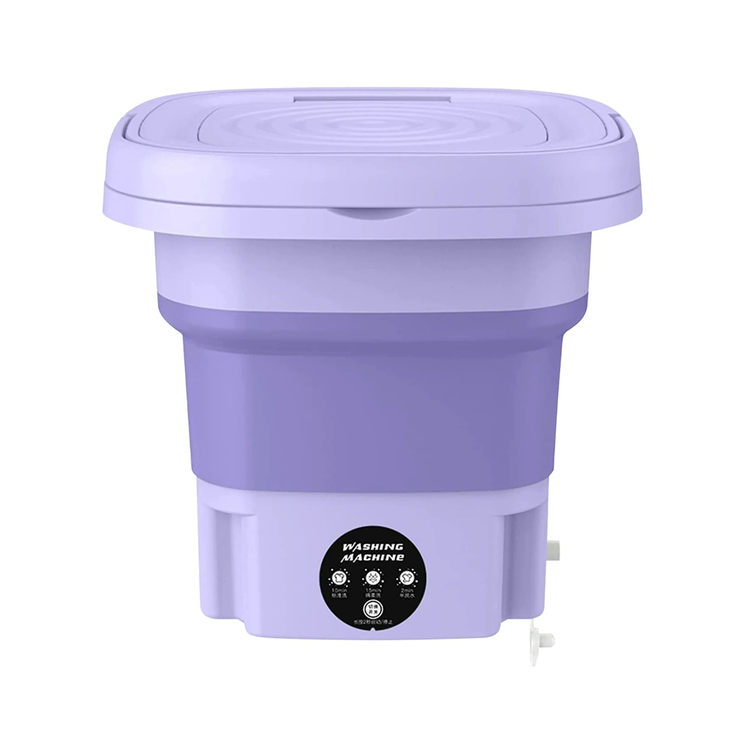 Foldable Portable Washing Machine with Detachable Drain Basket - 3 Modes, Electric - Ideal for Underwear, Socks, Towels, Baby Clothes