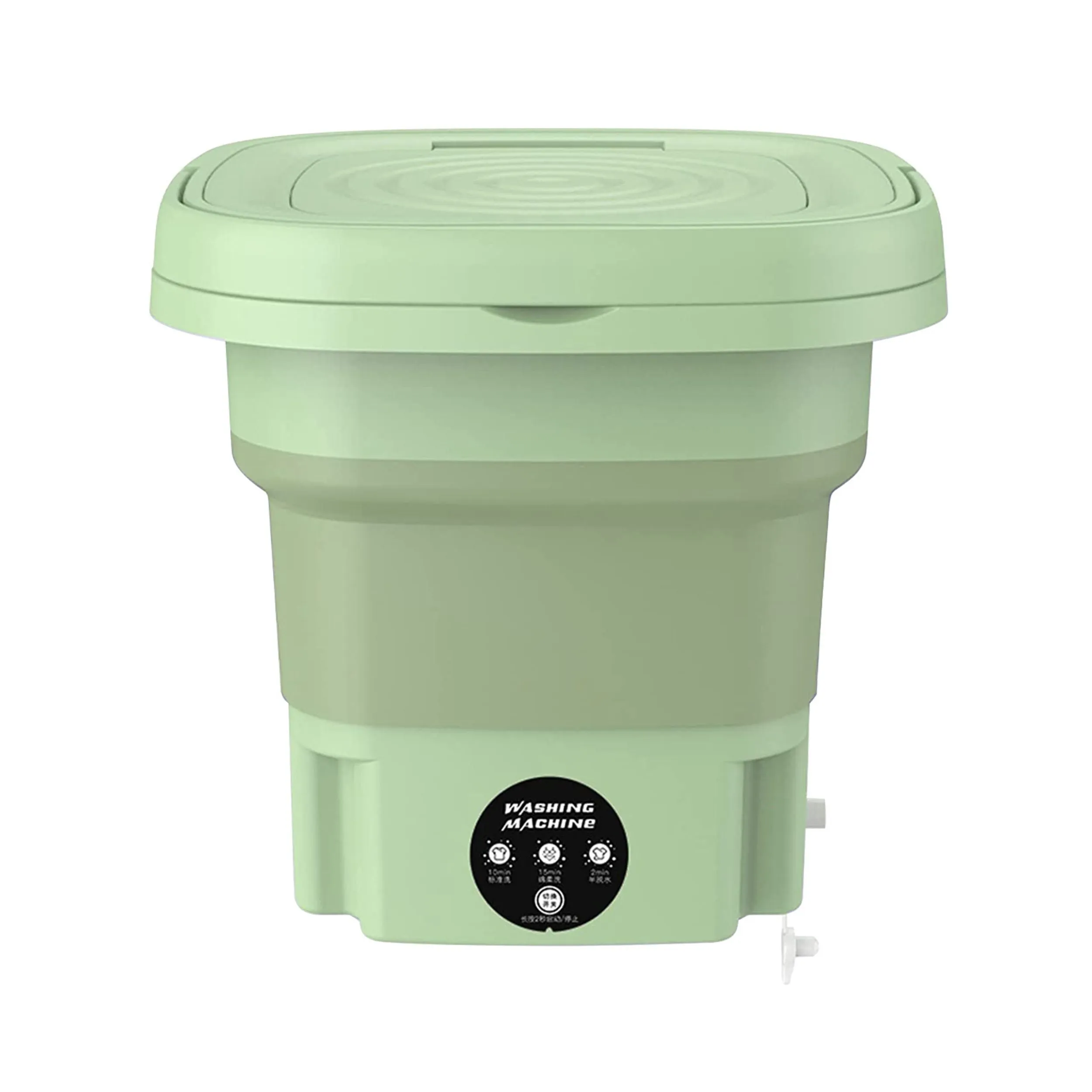 Foldable Portable Washing Machine with Detachable Drain Basket - 3 Modes, Electric - Ideal for Underwear, Socks, Towels, Baby Clothes