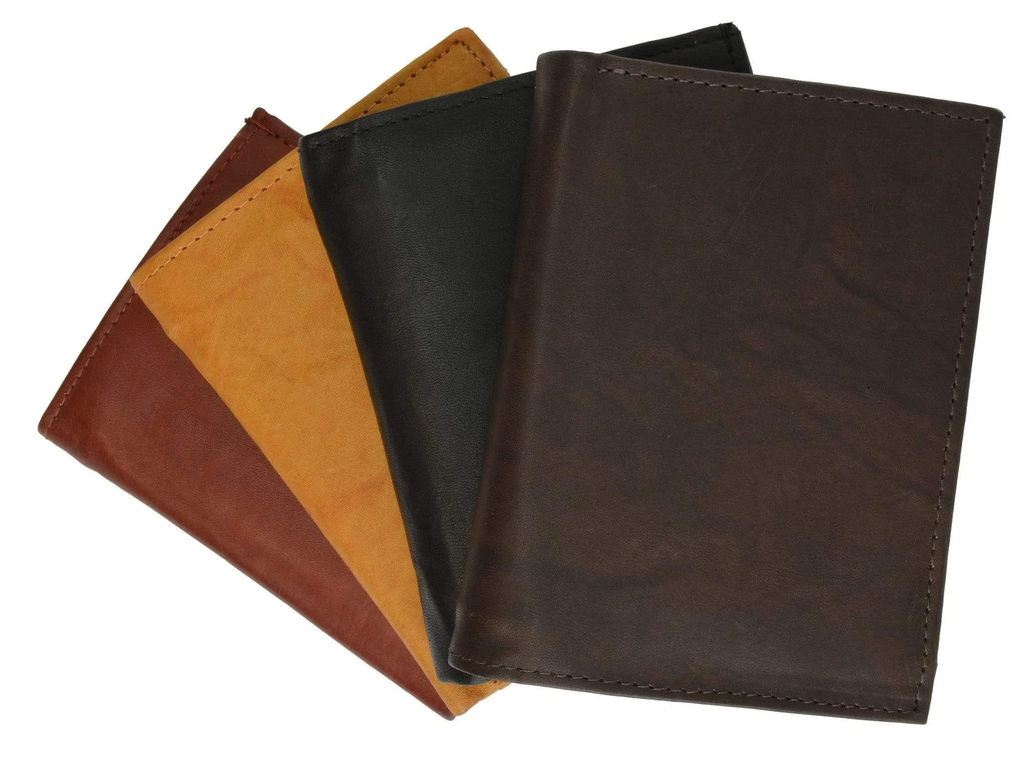Genuine Leather European Hispter Bifold Wallet with 2 center Flaps and Coin Purse for Men 618 CF
