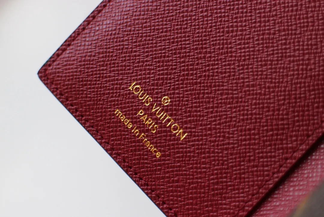 JULIETTE WALLET 13.5 BROWN RED MONOGRAM CANVAS