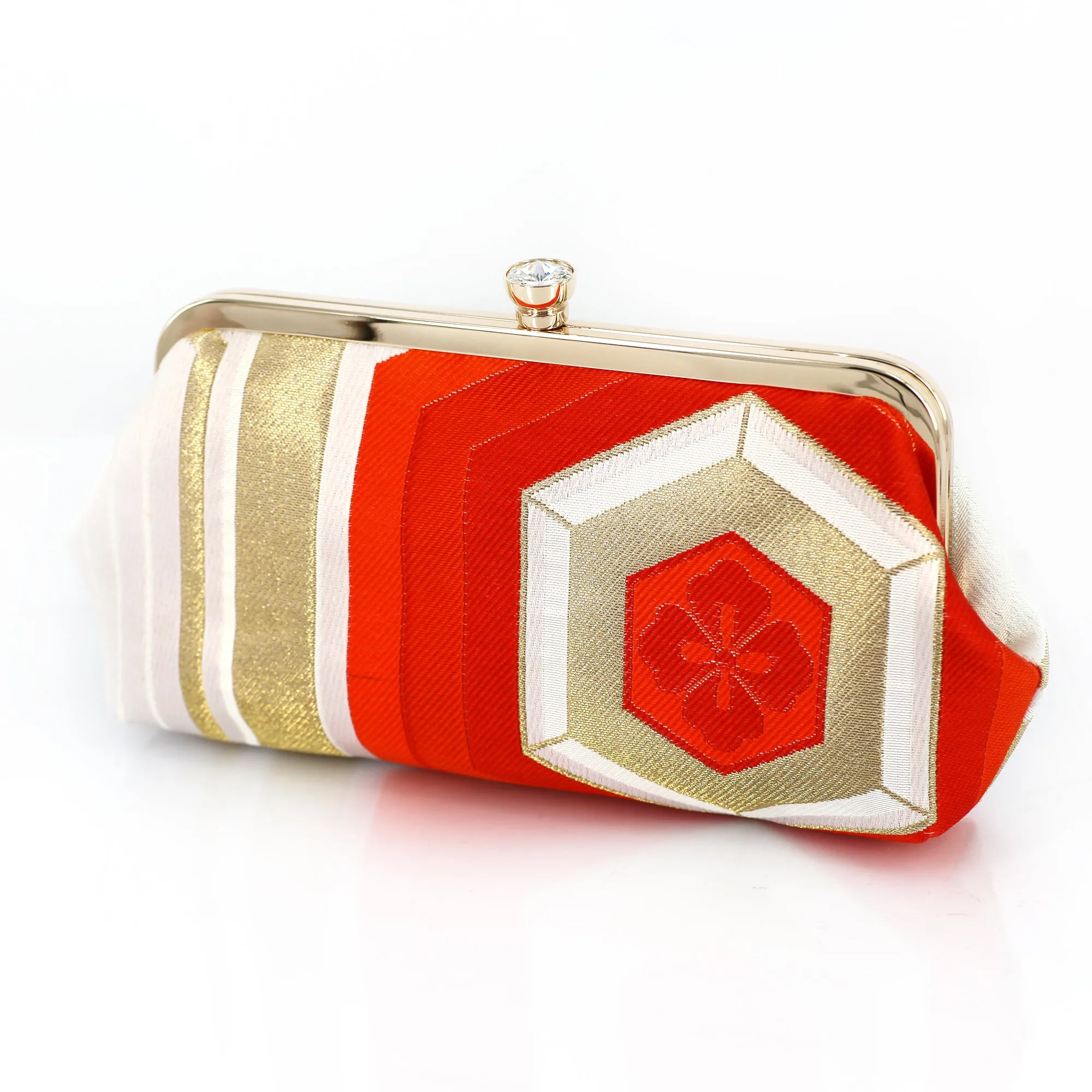 Kikko Hexagon Kimono Clutch Bag | Upcycled from vintage Japanese Obi