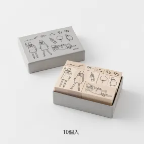 MD Ojisan 30th Anniversary: Wooden Stamp Set A