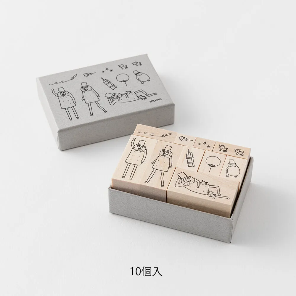 MD Ojisan 30th Anniversary: Wooden Stamp Set A