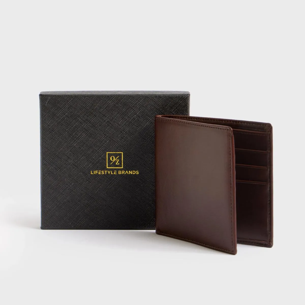 Men's Genuine Leather Bi-Fold Wallet