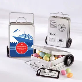 Miles of Memories Suitcase Favor Tins (Set of 12) (Personalization Available)