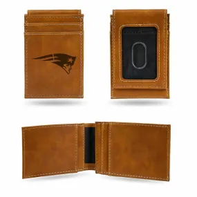 New England Patriots - Laser Engraved Front Pocket Wallet