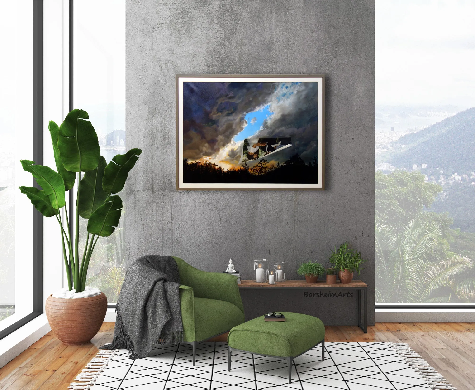 New Year's Eve Oil Painting