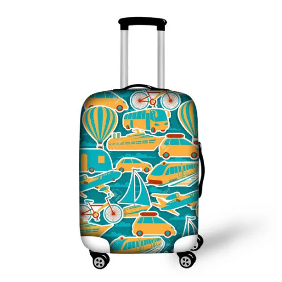 Paris French Eiffel Tower Luggage Covers Apply to 18 - 30 Inch Trolley Case Elastic Suitcase Protective Cover