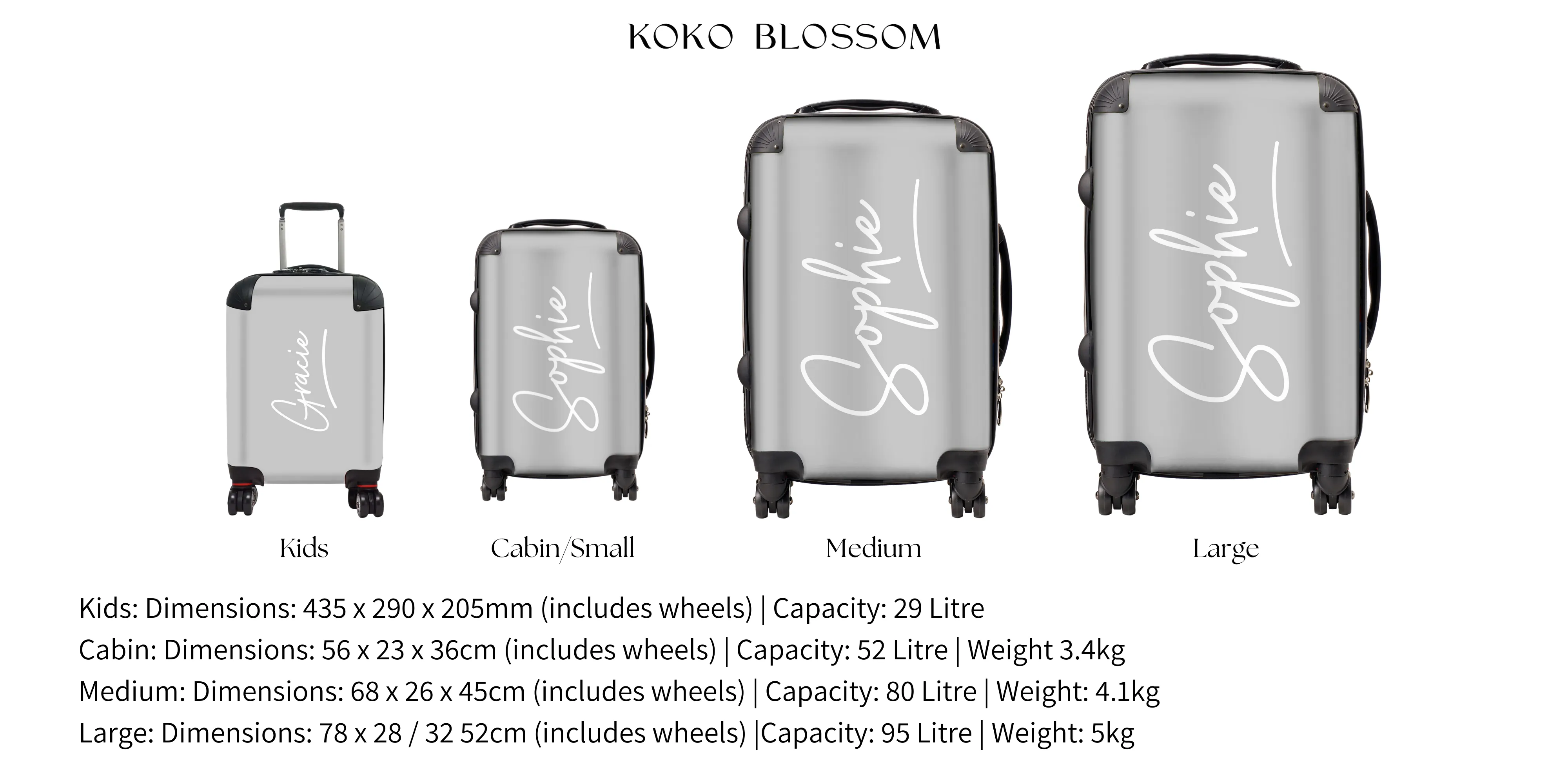 Personalised Suitcase | Vanilla Monogram