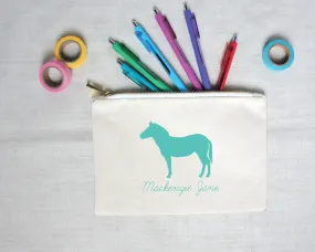 Personalized Safari Animal Silhouette Pencil Pouch
