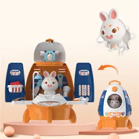 Pet Vet Toys Role Play Pet Care Kit Toy Puppy Cat Backpack Pretend Toys for Toddler Kids