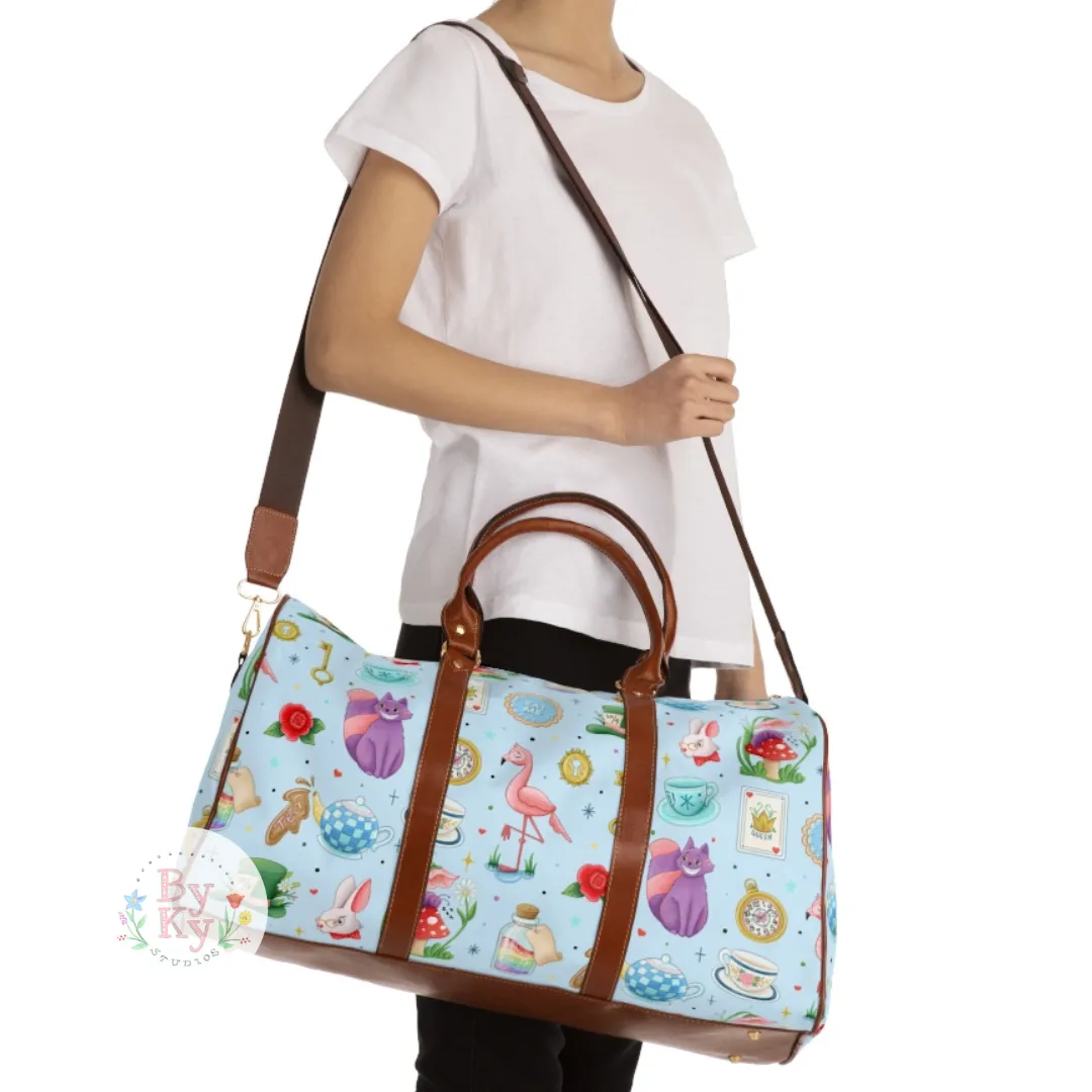 PREORDER: Adventures in Wonderland Waterproof Duffle Bag