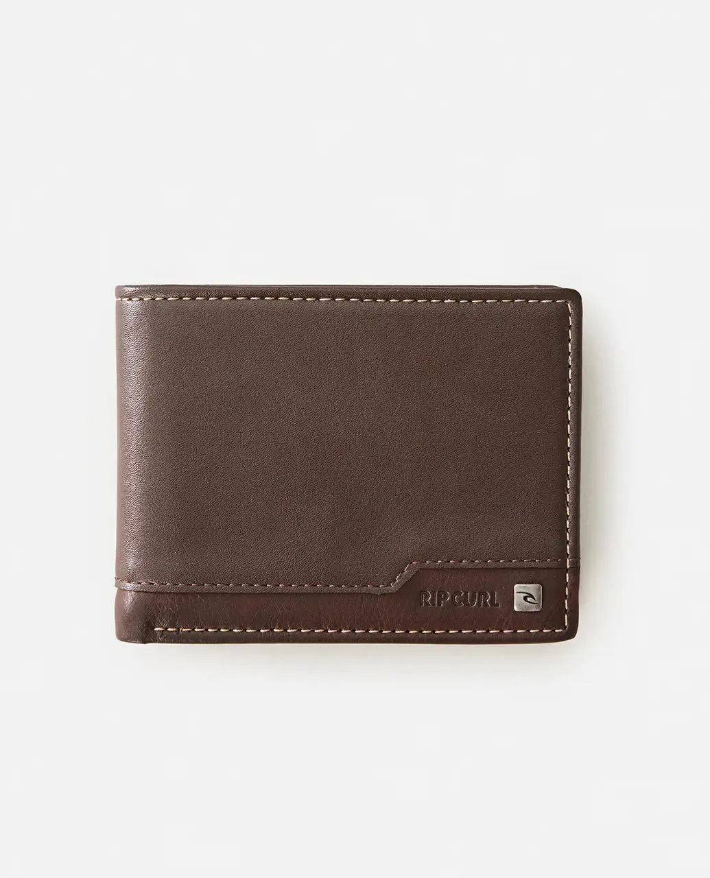 Ridge PU All Day Wallet in Brown & Tan