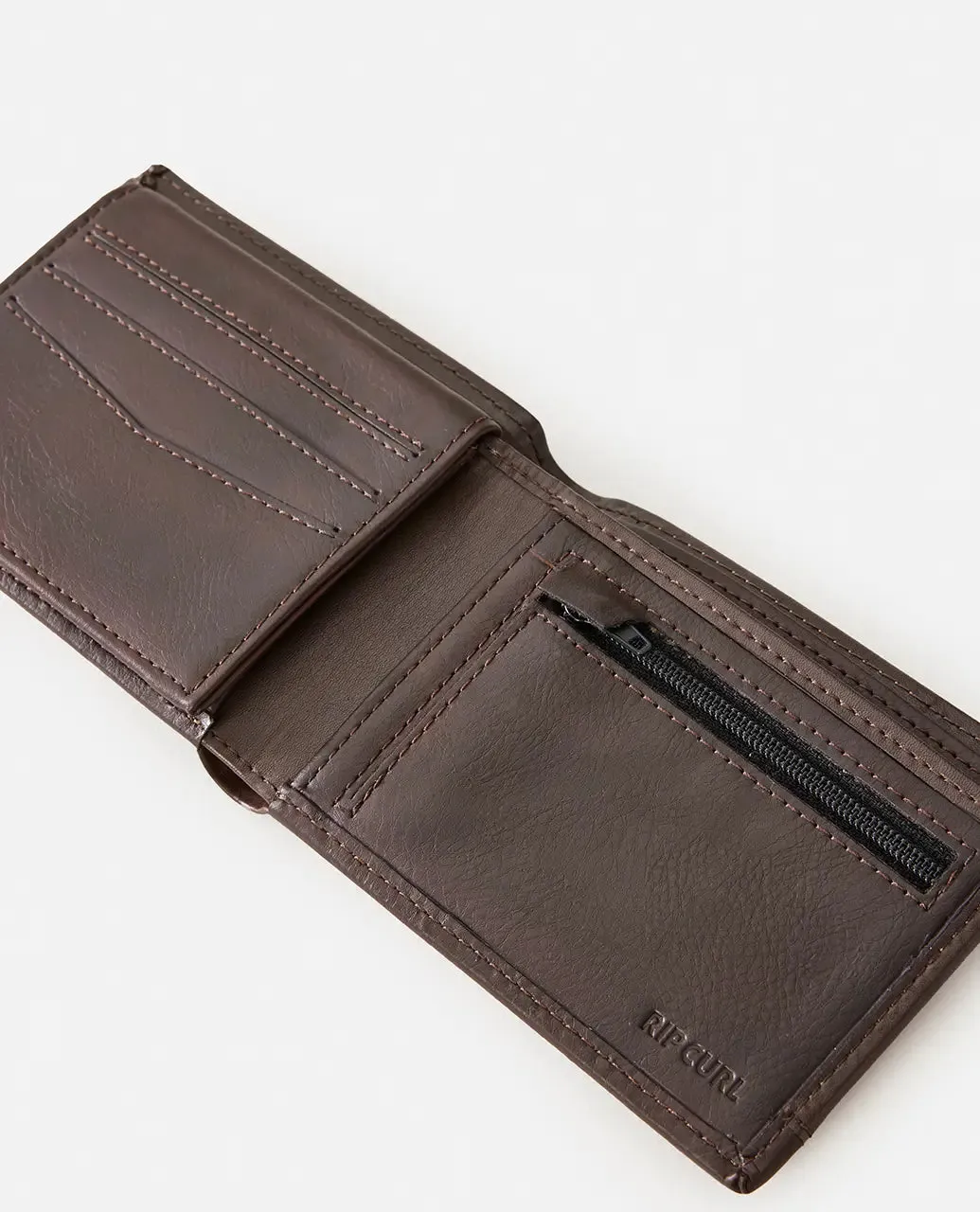 Ridge PU All Day Wallet in Brown & Tan