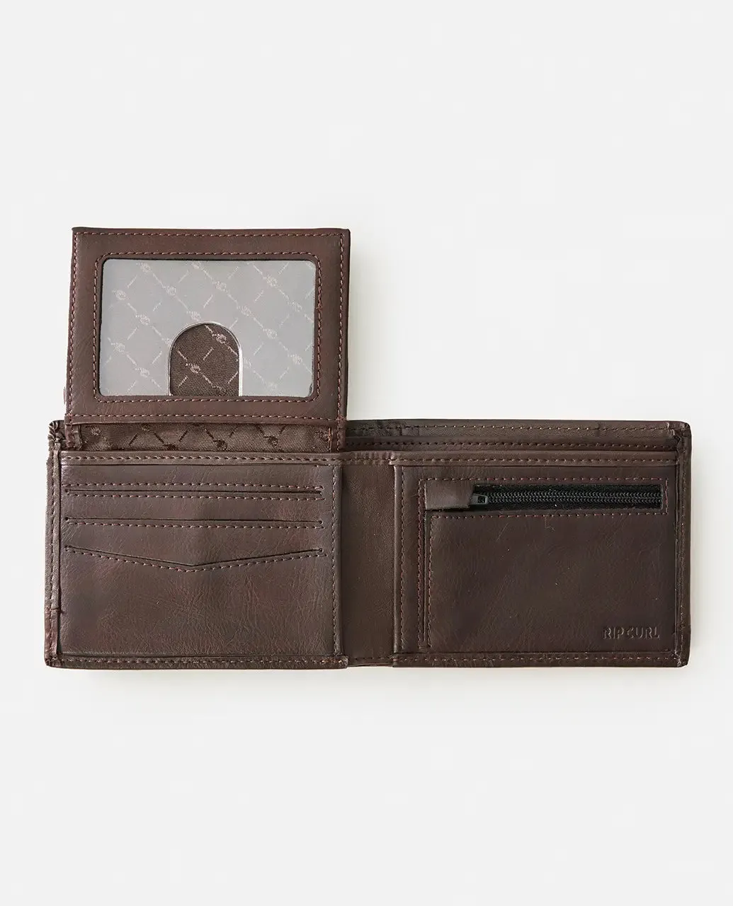 Ridge PU All Day Wallet in Brown & Tan