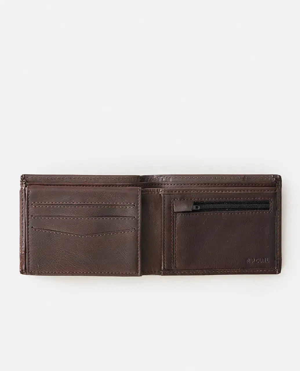 Ridge PU All Day Wallet in Brown & Tan