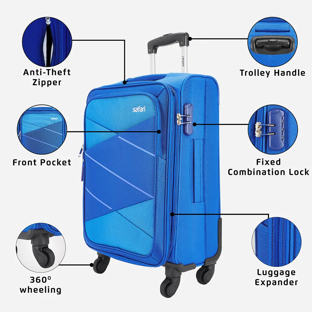 Safari Avenue Soft luggage with Anti-theft Zipper Suitcase