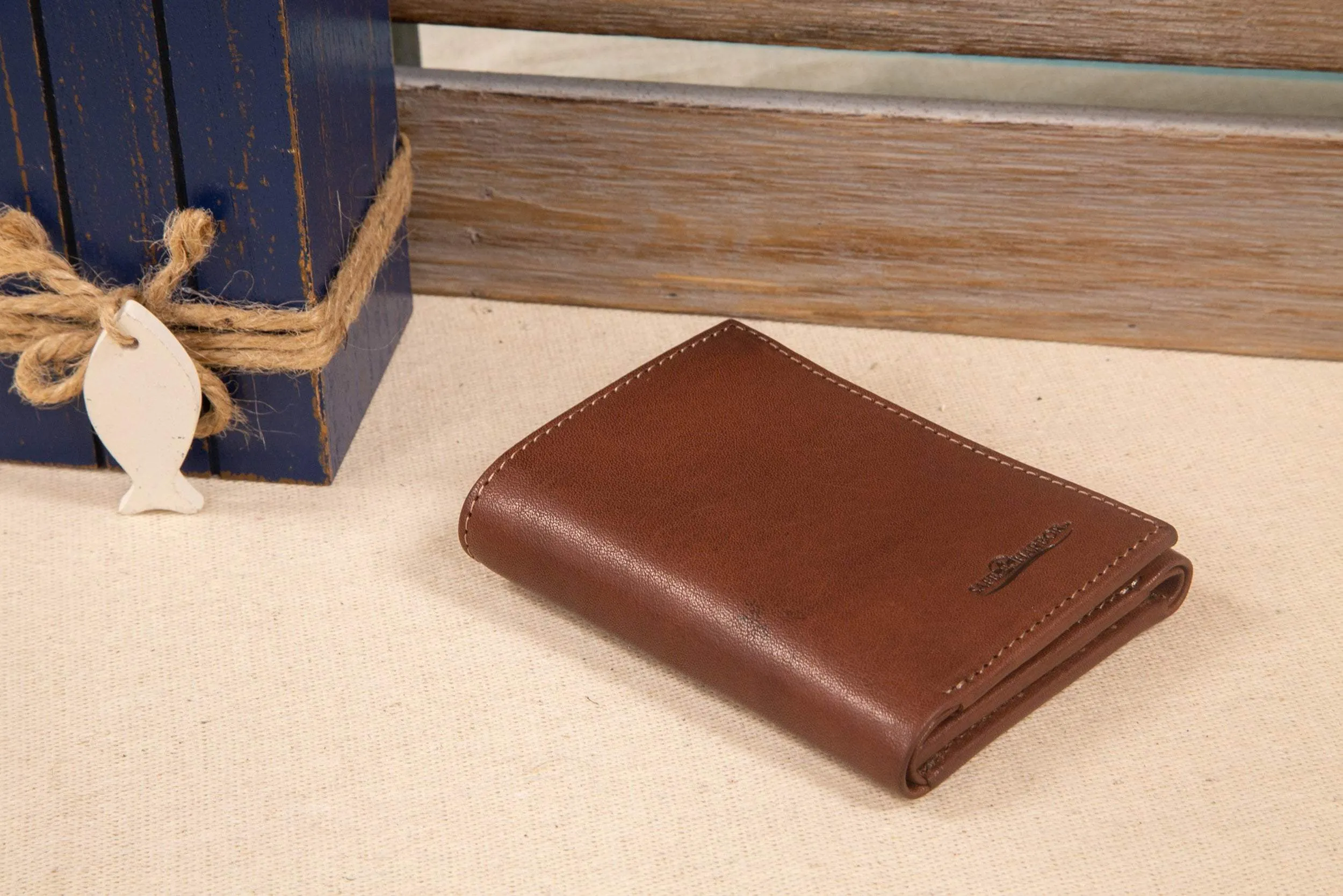 Safe Harbor Mens RFID Wallet - RFID Secure Trifold Wallet with ID Window