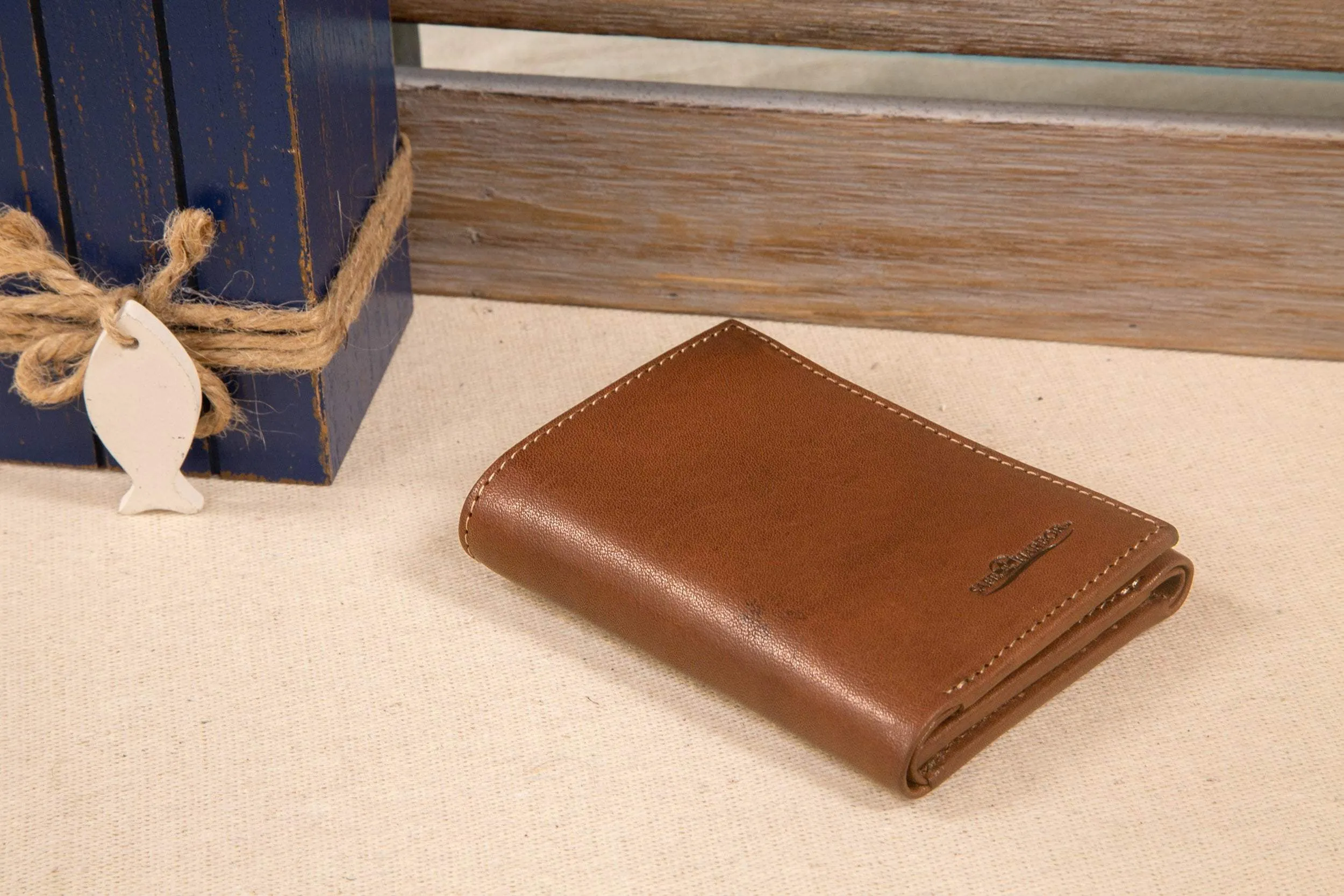 Safe Harbor Mens RFID Wallet - RFID Secure Trifold Wallet with ID Window
