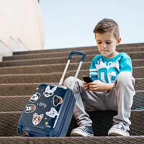 Sandinrayli 2 Pcs Kid Luggage Set, with Spinner Wheels