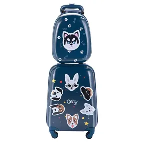 Sandinrayli 2 Pcs Kid Luggage Set, with Spinner Wheels